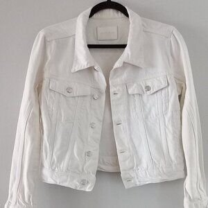 ANINE BING white denim jean jacket
